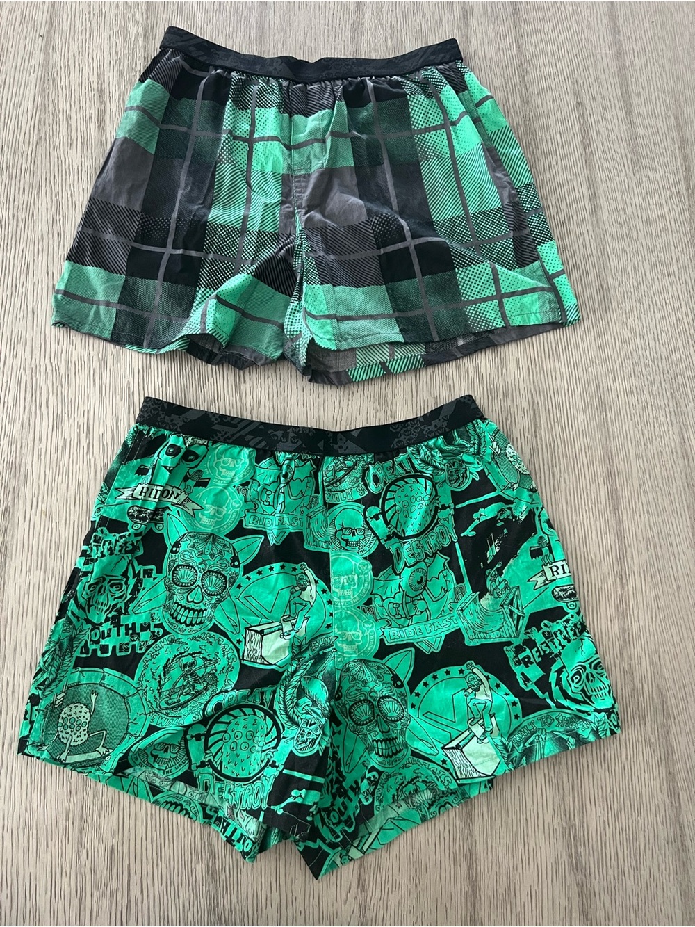 Shaun white Green Graphic Kids Boxer Shorts - Pack of 2